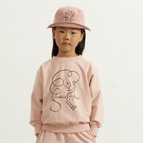 [Weekend House Kids]weekend kid sweatshirt/soft pink-20%