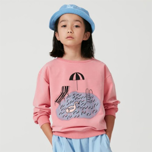 [Weekend House Kids]Pool Sweat Shirt-pink(40%)