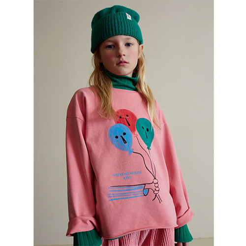 [Weekend House Kids]Balloon Sweatshirt-pink(60%)