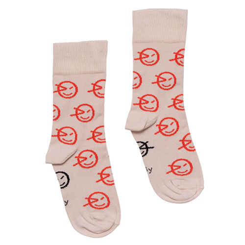 [Wynken]Multi Ankle Socks-warm white