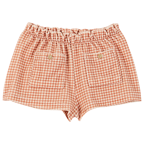 [EMILE &amp; IDA]cayenne gingham terrycloth shorts
