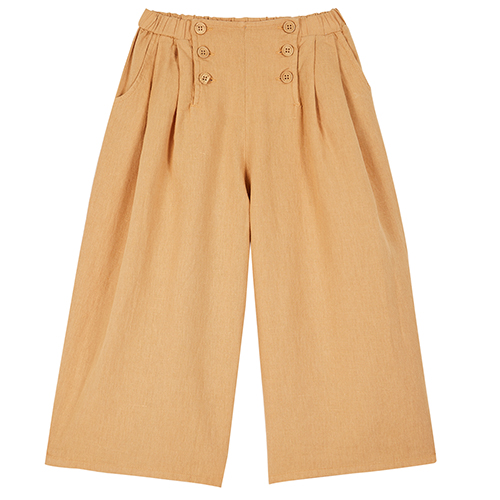 [EMILE &amp; IDA]beige cotton and linen trousers-30%