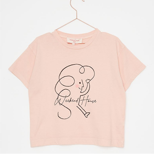 [Weekend House Kids]weekend kid t-shirt/soft pink-20%