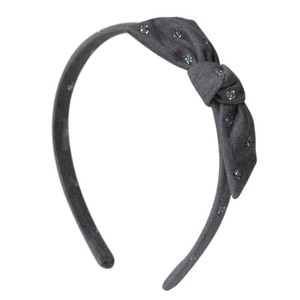 Bow Headband-실버 글리터